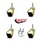 Service Caster 2 Inch Bright Brass Hooded Grip Neck Ball Casters, 4PK SCC-GN01S20-POS-BB-516-4 - alternate 6